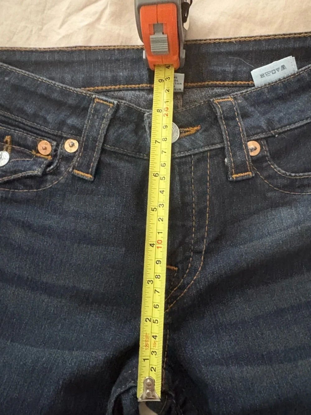 True Religion Slim Straight Dark Blue Women’s Jeans Sz 27 - Picture 6 of 6